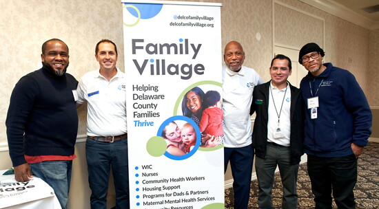 Familiy Village Launch (L to R ) Bilal Taylor, Michael Kellerman, Onaje Muid, Edwin Villanueva, and a guest. Photo Credit: Elizabeth Leitzell