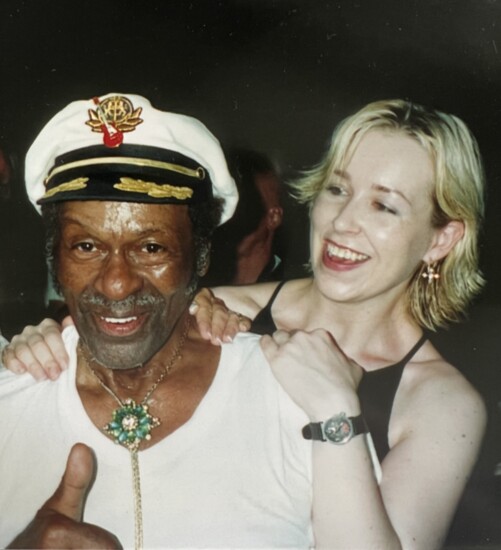 Chuck Berry and Carleigh Welsh at the 2002 Gala.