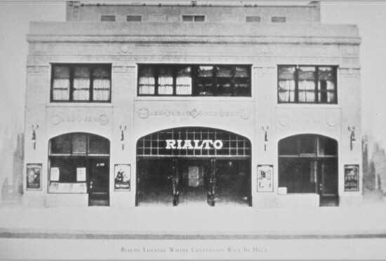 A photo of the Rialto Theater from 1920