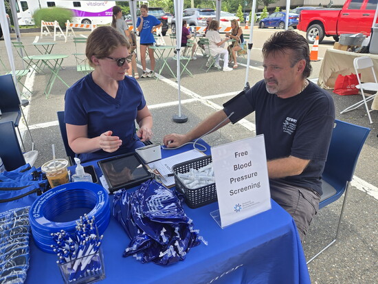 The River Vale Farmers Market gives back to the community through several initiatives, including blood drives.