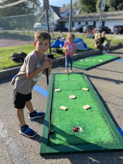 Kids of all ages can enjoy The River Vale Farmers Market's many offerings, including their great mini golf course.