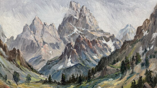 A.B. Teater, Tetons, oil on canvas