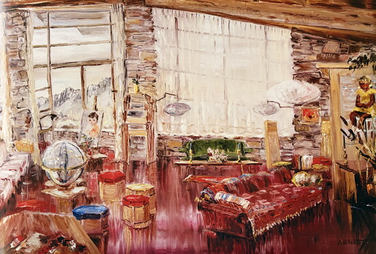 A.B. Teater, My Studio, 1959, oil on canvas