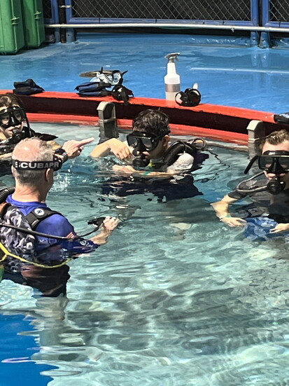 Estevan Medina experiencing microgravity at Space Camp