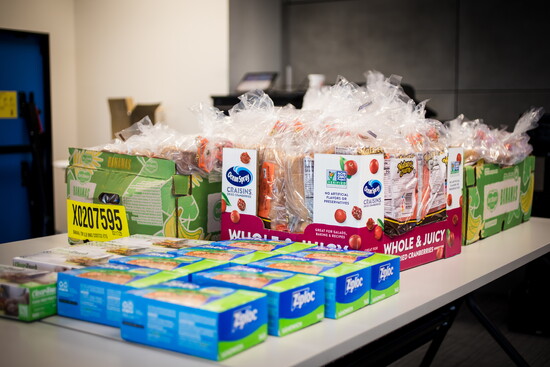 Fresh fruit and snacks are also provided. 