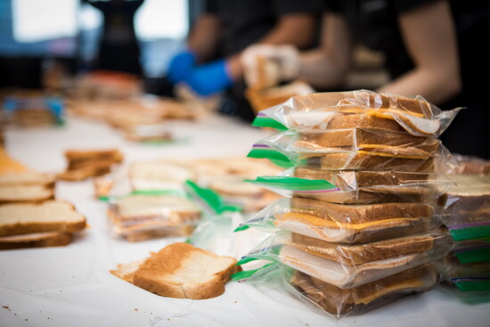 Ham, turkey and peanut butter sandwiches are staples.