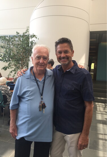 Emmons (right) and his USM professor Dr. William Gayton