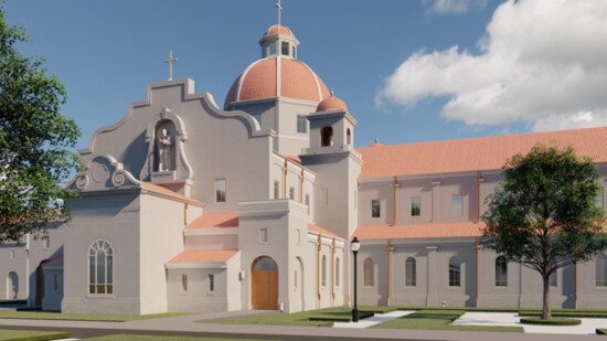 Rendering of the Blessed Stanley Rather Shrine North Transept