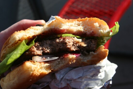 Fanci Freez's huckleberry burger.