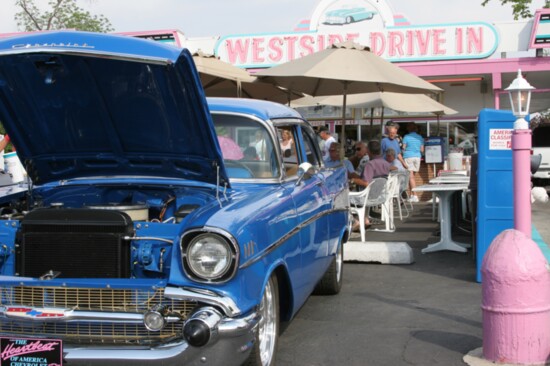 Westside Drive In customers celebrate the restaurant's 50th anniversary.