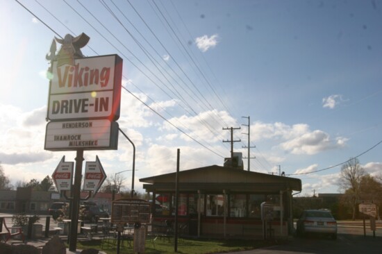 Viking Drive-In standing strong at the corner of State Highway 44 and Veterans Memorial Parkway. 