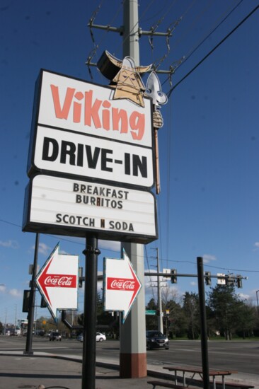 Viking Drive-In standing strong at the corner of State Highway 44 and Veterans Memorial Parkway. 