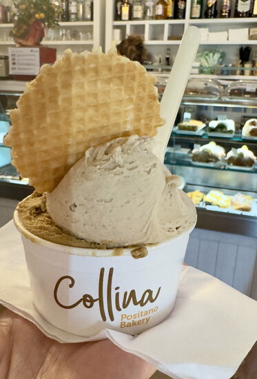 Artisanal gelato at the Collina Bakery, Positano