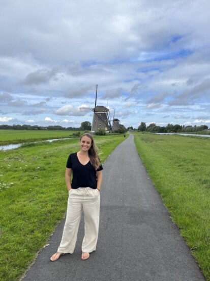 Claudia on a trip to the Netherlands. 