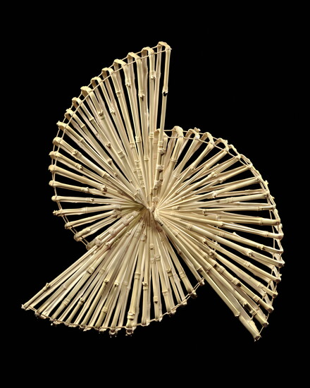Sugiura Noriyoshi, Ritsudō, Photo by Roland Deleplace. Courtesy of the Carl & Marilynn Thoma Foundation.2017, madake and rattan.