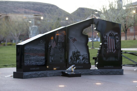 Interior view of the Gold Star Families Memorial Monument in downtown St George