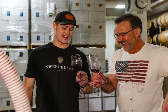 Brent Larson & David Burks sample the Press