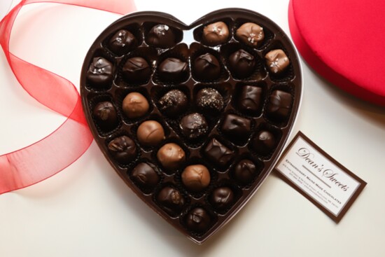 The heart-shaped gift box is a perfect Valentine's Day treat.