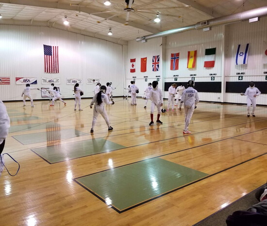 Woodlands International Fencing Club fencers  Photo Courtesy of Woodlands International Fencing Club.