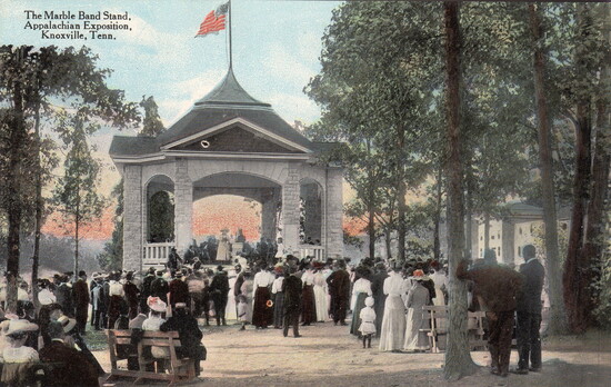 The old Appalachian Exposition-era marble pavilion. (KHP)
