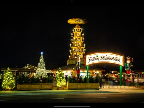 Cullman Christkindlmarkt nutcrackers welcome all visitors. 