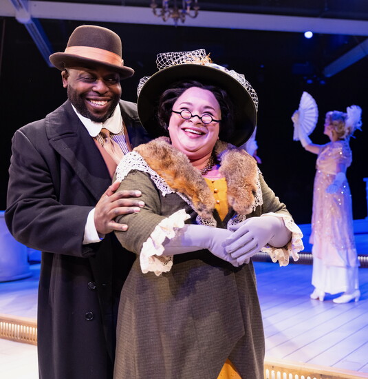 Foreground: cast members James Earl Jones II and Lillian Castillo.