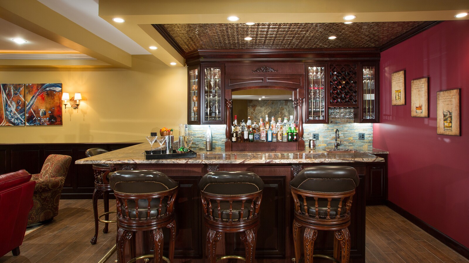 irish pub designs for basements