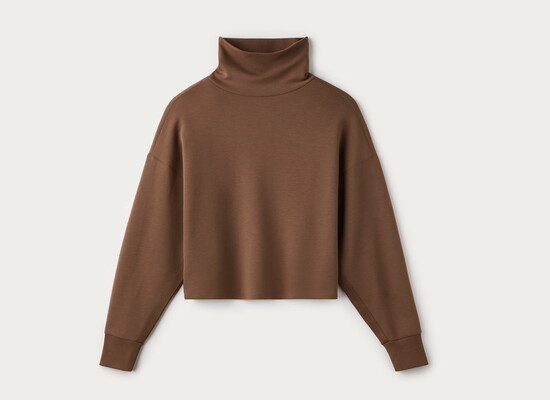 DreamGlow™ Mock Neck in Chestnut Brown