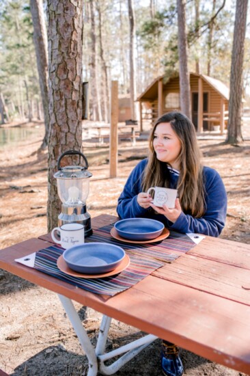 Outdoor dinner nights at the campsite in Savannah.