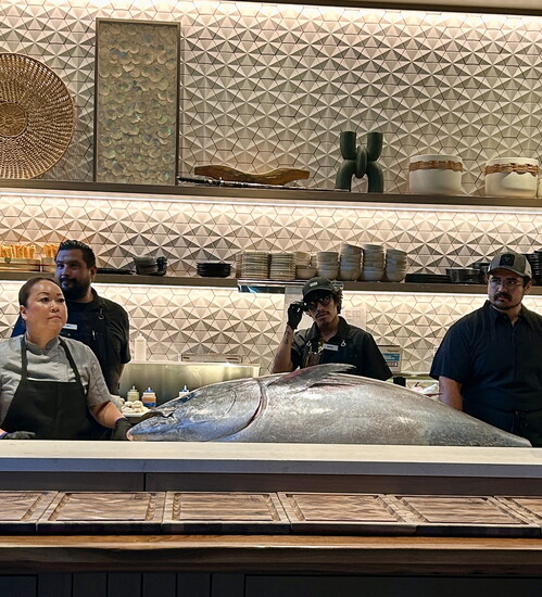 Chef Pae, front left, and team 