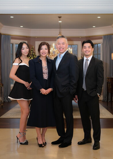 Festive memories: Dr. Le and her husband, Due Tran celebrate the holiday season with their beautiful family.