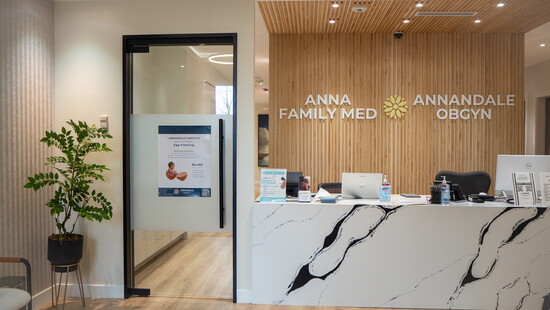 Welcome to Anna Health! The bright, spacious lobby is designed for your comfort and a seamless check-in experience.
