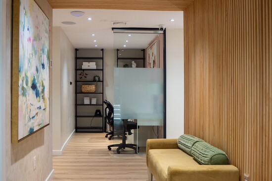 A glimpse into our quiet, modern hallways connecting you to the various specialized care units and patient rooms.