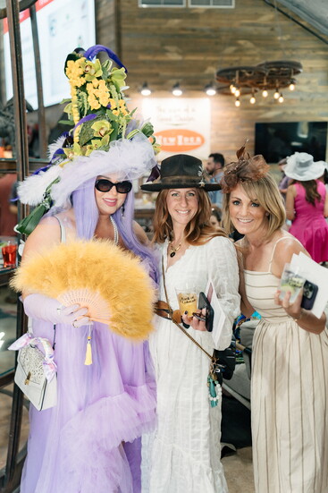 Sarah (L) is a multiple-year winner of the NOCO Unify Down & Derby hat contest! Photo: Karalyn Radford.