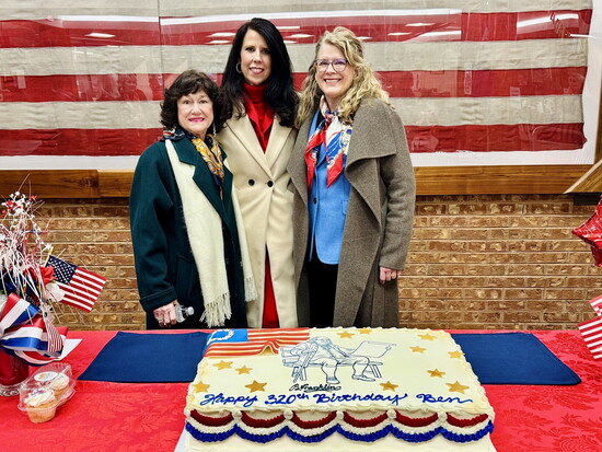 Regent Cheryl Maler, Buffie Baril, of Lovely Franklin, and Honorary Regent and Historian Lisa Kenney
