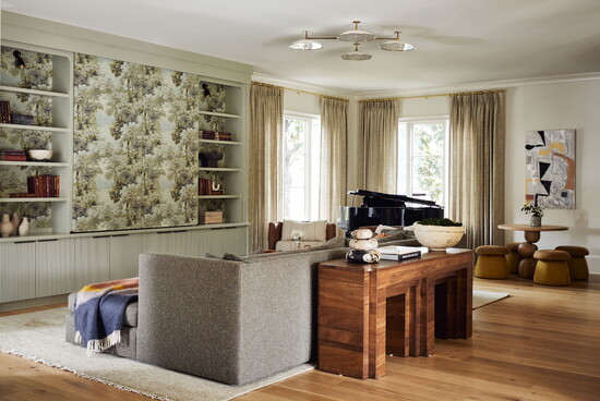 Lentini and her team often design custom media pieces to keep TVs hidden when not in use. Photo by Brie Williams.