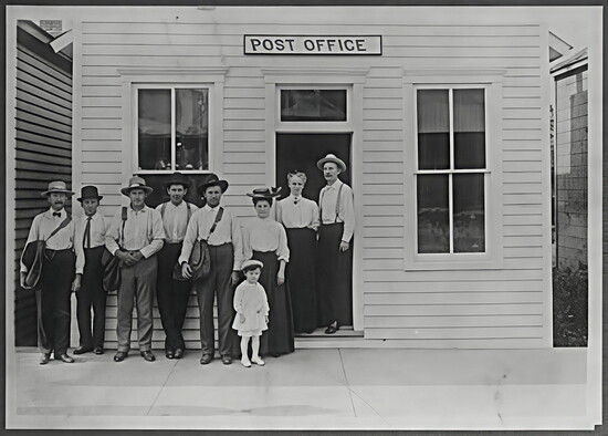 The first Post Office in “New” Blue Springs after the settlement moved to Main Street