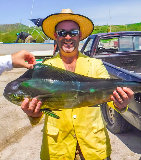 YJC 2018 champion “Neighbor Chris” Hutto took the Jacket deep sea fishing in Mexico. Extra strength dry cleaning was required.
