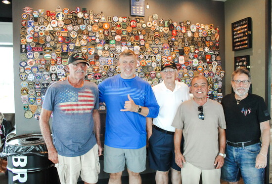 from left to right: Rollin, PJ, Ron, Herb, Peter