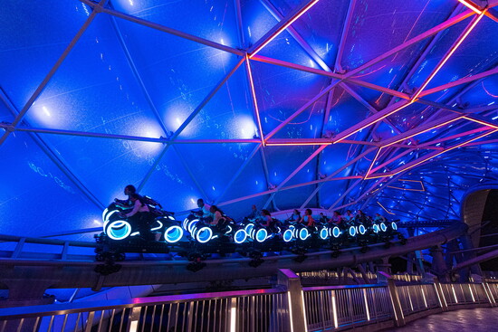 Flying on a motorbike on Tron