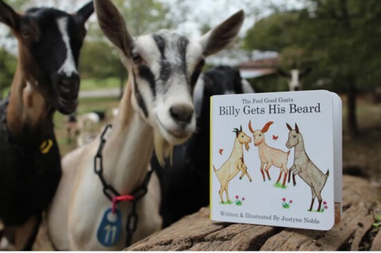 Justyne Noble designed the company logo and also wrote and illustrated a children’s book, “Billy Gets His Beard,” available on the Noble Springs Dairy website.