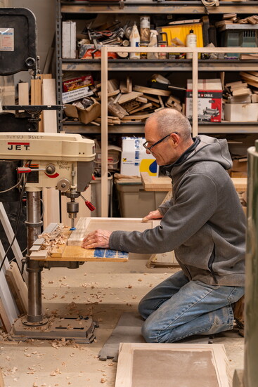 The on-site woodworking shop. Photo by Bevy Rutledge. 