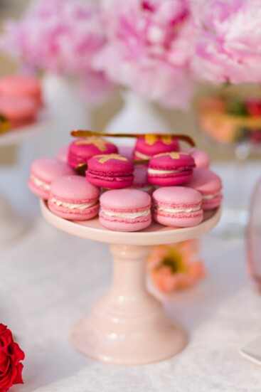 Macaroons are pretty in pink.