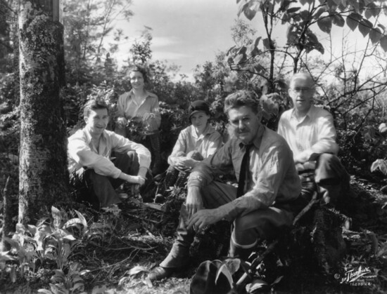 Col David Chapman and Group on the Summit of Mt. Chapman. Thompson Brothers