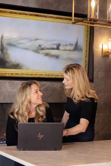 Lisa Bennett and Katie Dascanio at Ward Home Improvements. Photo Credit: Kerry Dietz