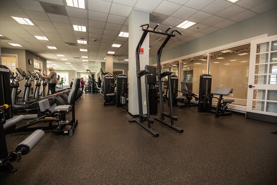 Workout room at Bulle Rock. Photo Credit: Kerry Dietz
