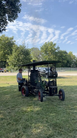 Cody's brother, Jason, and their steam-powered vehicle
