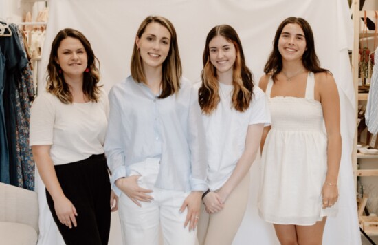 The staff of Thread by Thread, from L-R, Jocelyn LaForest, Catey Himmelstein, Meghan Dupont, Lena Alibrio. 