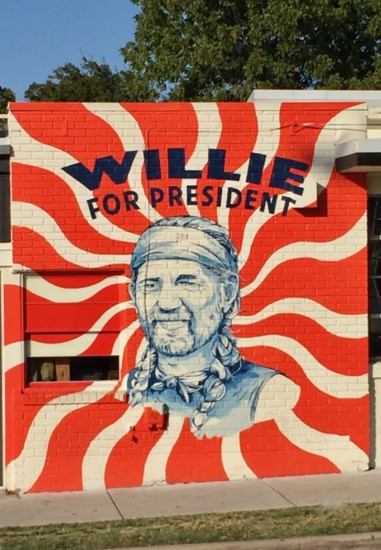 Willie for President mural.