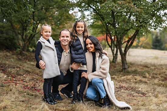 Stahl and her husband and daughters. Photo credit: Stephanie George Photography